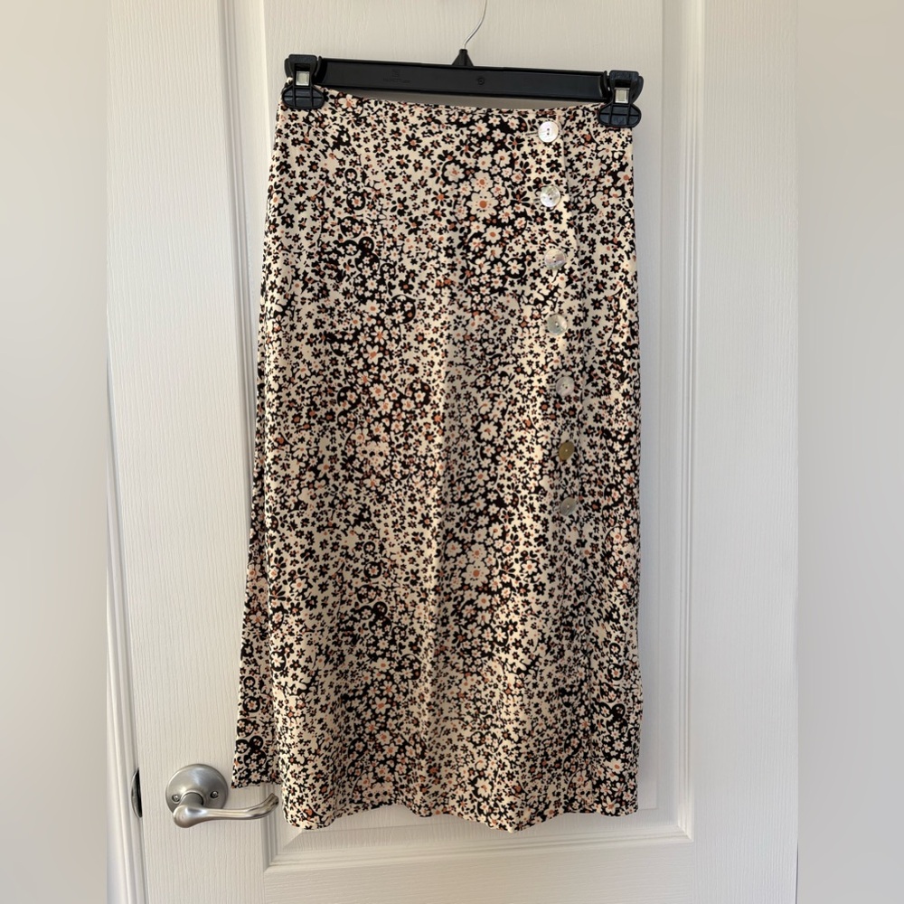 Madewell Elegant Floral Women's Midi Skirt